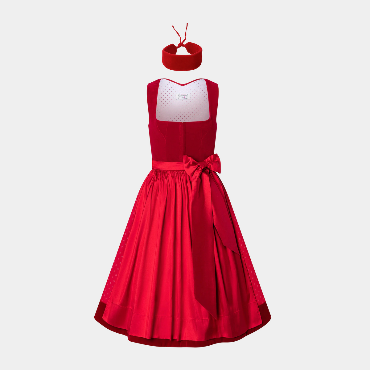 red cotton velvet choker Giacomelli x collo