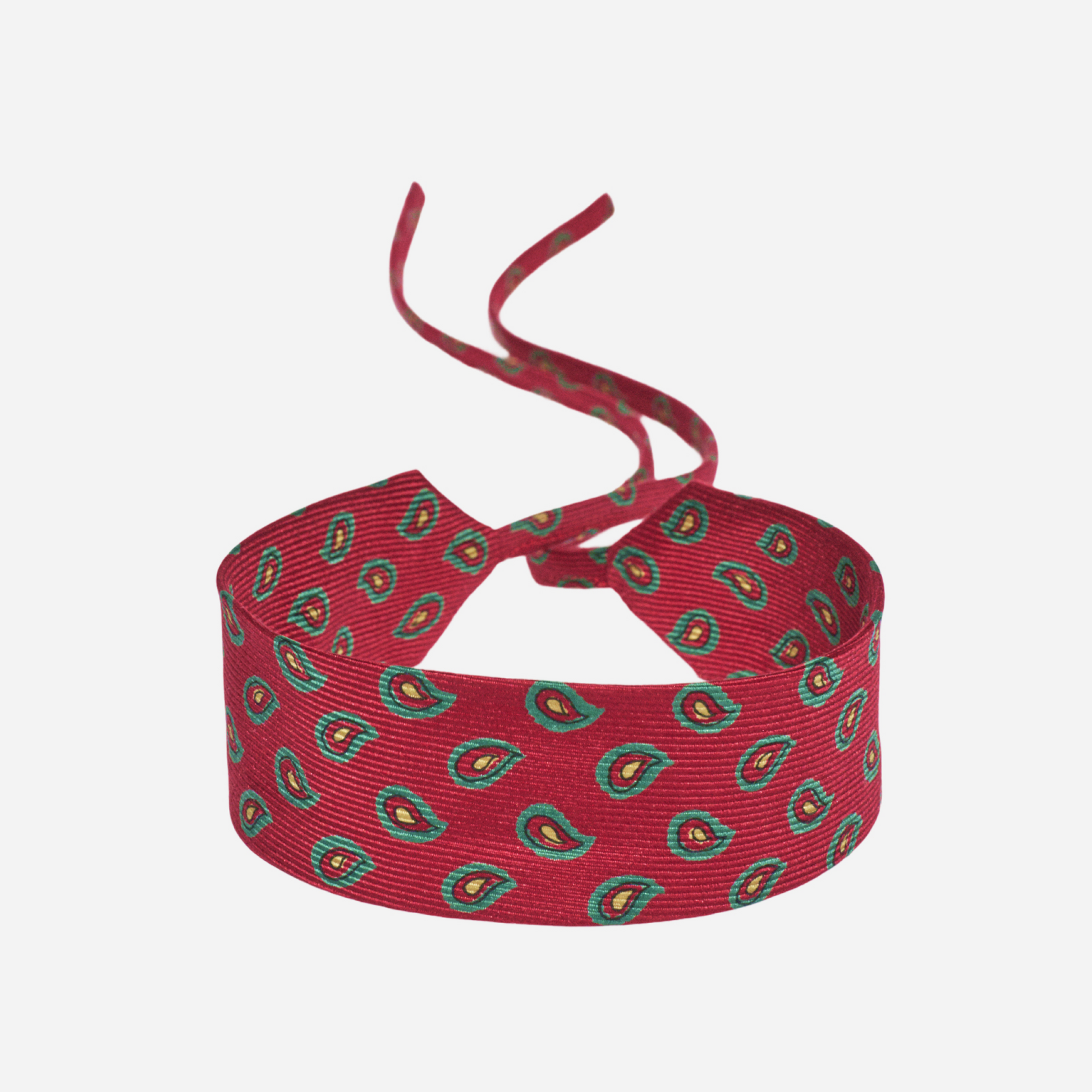 Ruby Red Paisley Silk Choker – collo limited edition choker