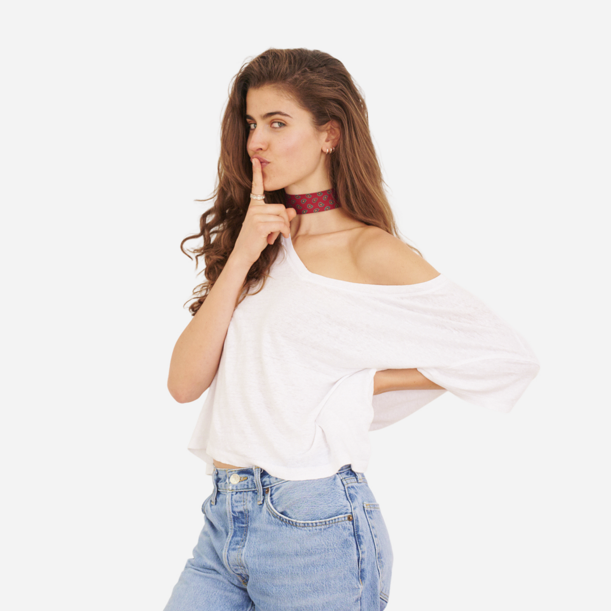 Ruby Red Paisley Silk Choker – collo limited edition choker