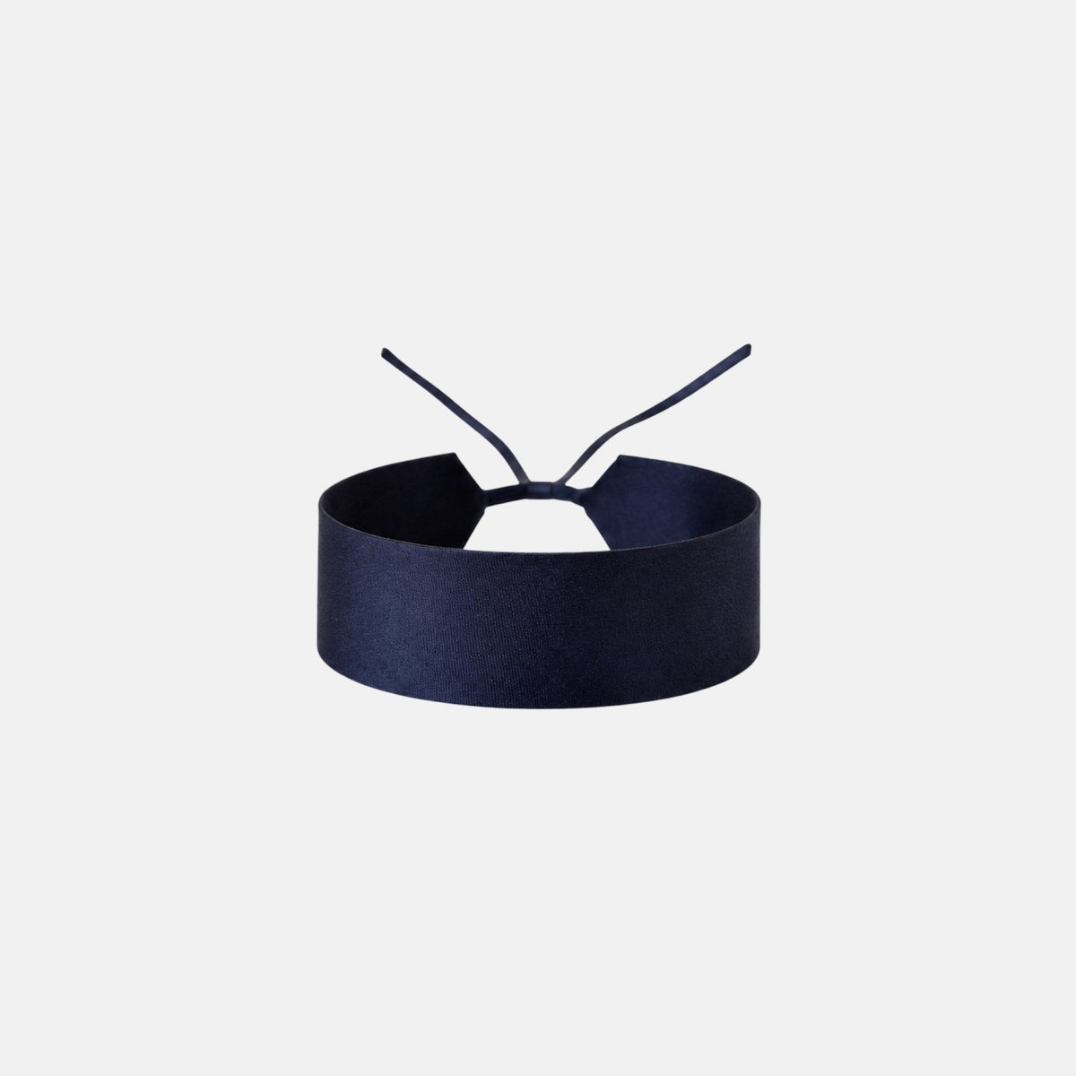 Solid Navy Silk Choker – upcycled from a vintage silk tie, with self-tie closure | collo limited edition