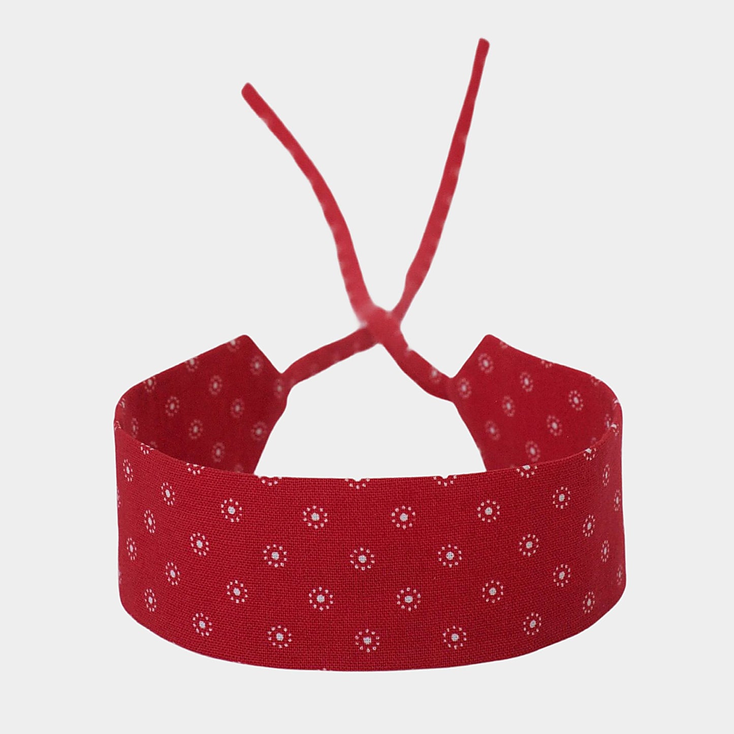 Vermilion Red Daisy Cotton Choker