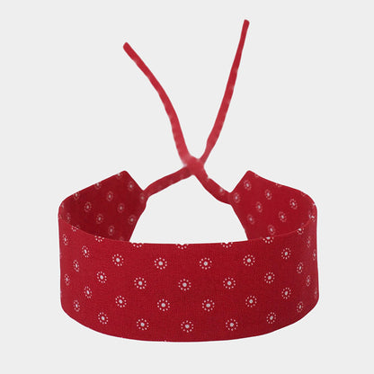 Vermilion Red Daisy Cotton Choker