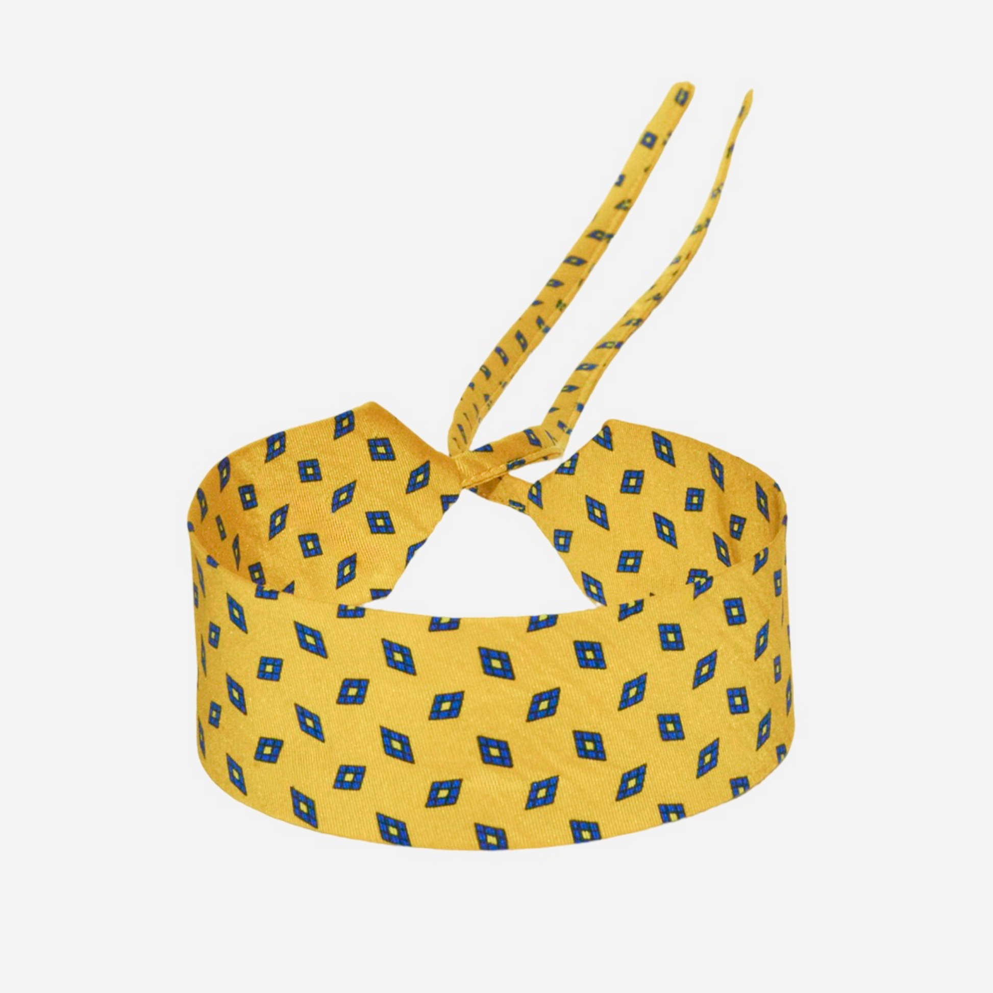 Yellow Blue Diamond Silk Choker – collo limited edition choker