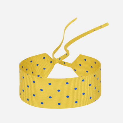 Yellow Polka Dotted Silk Choker – collo limited edition choker