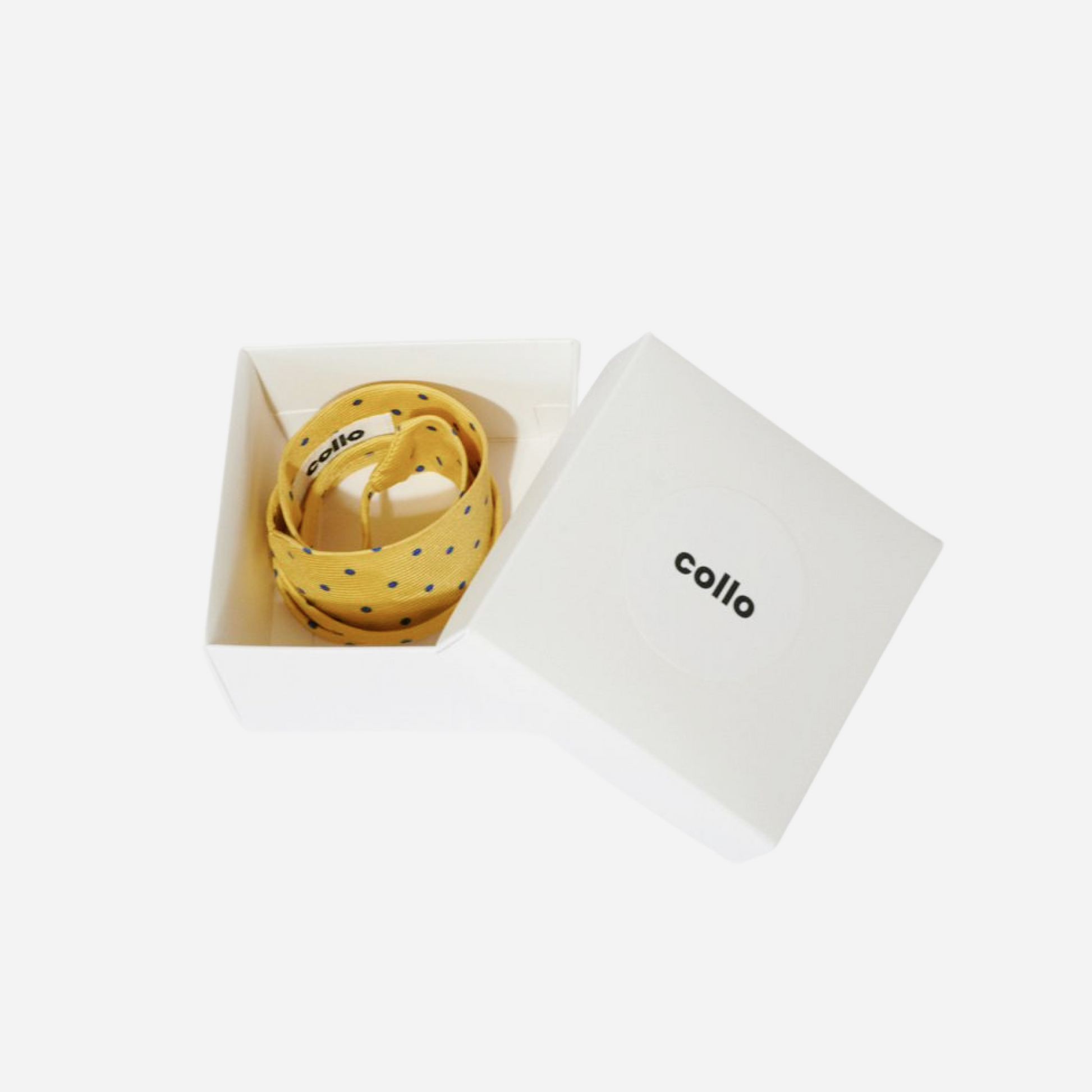 Yellow Polka Dotted Silk Choker – collo limited edition choker